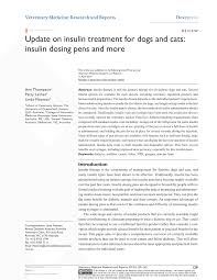 Pdf Update On Insulin Treatment For Dogs And Cats Insulin