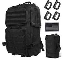 R.SASR Black Tactical Backpack, Military Backpack, Molle Backpack, Black,  40L, Hiking, Trekking : Amazon.com.au: Sports, Fitness & Outdoors