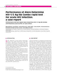 На страницу 1, 2, 3 след. Pdf Performance Of Alere Determine Hiv 1 2 Ag Ab Combo Rapid Test For Acute Hiv Infection A Case Report