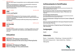 This Resume For Elon Musk Shows Why You Need Only One Page The Science Explorer