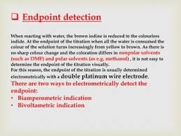 Karl Fischer Titration,Principle,Apparatus, Titration Types,Endpoint  Detection | Ppt