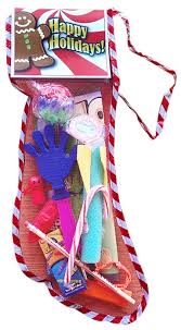 Amazing fairy christmas gingerbread house decorated of christmas lights in a magical forest with candy canes. 18 Inch Toy Filled Net Christmas Stocking