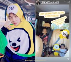 Chimmy bag charm doll (12cm): Nba Player Dwyane Wade S Wife Shared How Their Daughter Is Inseparable With Bts Jimin S Bt21 Character Chimmy Doll On Instagram Allkpop