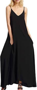 Jupe cuir, tailleur jupe, jupe en jean / robe femme : Kidsform Femme Robe Ete Longue Sans Manche Grande Taille Uni Bretelle De Plage Soiree Cocktail Noir 36 Eu Fabricant S Amazon Fr Vetements Et Accessoires