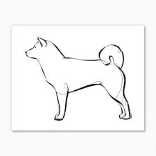 Then draw the guides for the paws which should also be circles. Shiba Inu Drawing Black And White
