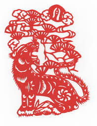 Chinese new year animals of the zodiac display poster. Chinese Papercut Year Of The Tiger