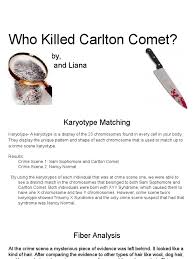 Who Killed Carelton Comit Karyotype Crime Scene