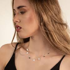 Silver dangle necklace outlet