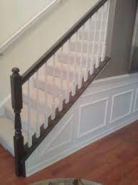 Diy Painting Stair Railings Fixing Color Mistakes Painted Stair Railings Stair Railing Painted Stairs