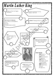 Martin luther was assassinated at 6:01 pm on april 4, 1968, at the lorraine motel in memphis, tennessee. Martin Luther King Esl Worksheet By Marisaba