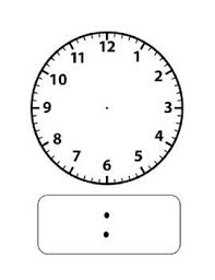 This Blank Analog And Digital Clock Template Can Be Placed Inside Sheet Protectors And Used To Write And Display A Given Time Clock Template Blank Clock Clock
