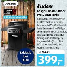 Enders kansas pro 3 sik turbo. Enders Gasgrill Boston Black Pro 4 Sikr Turbo Angebot Bei Aldi Sud