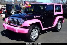 Black And Pink Jeep Wrangler Black With Pink Trim Barbie Wrangler 3 Pink Jeep Jeep Wrangler Girly Jeep Wrangler