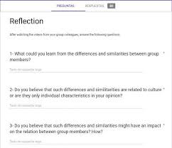 Reflection come up with the cost. Example Of Reflection Task In Google Forms Download Scientific Diagram