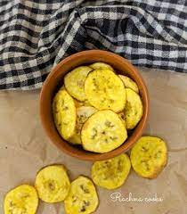 Homemade Air Fryer Plantain Chips Banana Chips Recipe Recipe In 2021 Banana Chips Recipe Plantain Chips Chips Recipe