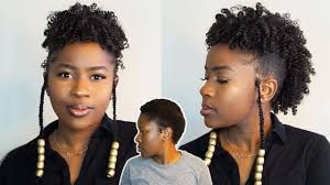 Well, does this hairstyle breathe elegance or not? Super Easy Curly Mohawk Braid Style On Short Twa 4c Natural Hair Mona B Youtube