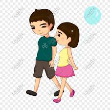 Kau takut aku selingkuh? sahutku saat itu. Cartoon Cute Little Couple Walking Side By Side Png Image Picture Free Download 649833431 Lovepik Com