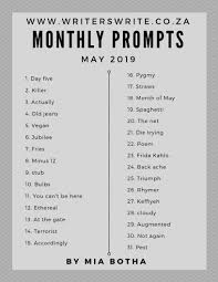 31 Writing Prompts For May 2019 Writers Write Poem Writing Prompts Writing Motivation Writing Prompts For Writers