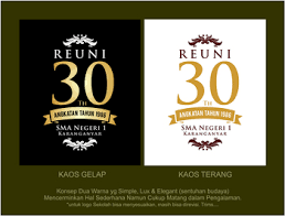 Desain ini dibuat berdasarkan dari almamater sekolah, universitas atau organisasi lainnya. Gallery Desain Kaos Untuk Reuni 30 Tahun Sma Negeri 1 Kara