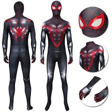You will see almost all miles morales costumes that appear in films and books. Spider Man Miles Morales Ps5 Cosplay Costume Spider Man Miles 3d Printed Suit