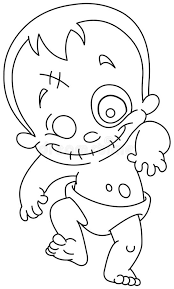 Barbie is a doll produced by the american company, mattel, and was introduced in march 1959. Outlined Zombie Baby Stock Vector Illustration Of Character 158828039
