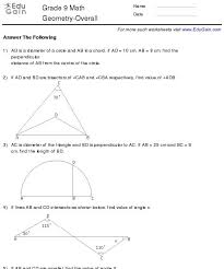 We hope to add more problem types later. Grade 9 Geometry Overall Worksheets Grade 9 Math Geometry Formulas Math Geometry