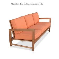I orfered the sofa online after loving the looks of it in pictures on houzz. Modern Teak Outdoor Deep Seating Three Seated Sofa Alfani Teak Patio Furniture Teak Outdoor Furniture Teak Garden Furniture