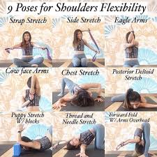 Woahhh Tips Today By Jnet Voo 9 Poses For Shoulders Flexibility 1 Strap Stretch Move Your Arms Back And Shoulder Flexibility Yoga Postures Arm Yoga