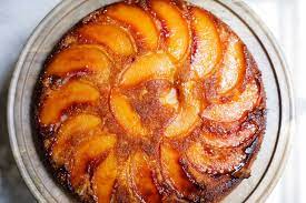 Peach Upside Down Skillet Cake With Bourbon Whipped Cream Recipe Recipe Bourbon Whipped Cream Upside Down Cake Recipes With Whipping Cream