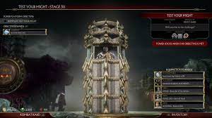Thankfully for the next few . To Unlock One Of The Fire God Liu Kang Skins You Have To Complete The Entire 30 Stages In The Gauntlet Bottom Right Corner The Exalted One Mortalkombat
