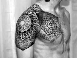 Top 87 Men S Chest Tattoo Ideas 2021 Inspiration Guide Geometric Tattoo Geometry Tattoo Sacred Geometry Tattoo
