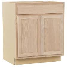 Project Source 30 In W X 35 In H X 23 75 In D Natural Unfinished Sink Base Stock Cabinet Lowes Com Stock Cabinets Stock Kitchen Cabinets Base Cabinets