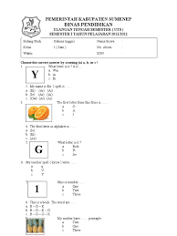 Soal Bhs Inggris Kelas I Sd Pdf