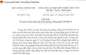 Chỉ thị 16 của thủ tướng chính phủ 2021. Chá»‰ Thá»‹ Cá»§a Thá»§ TÆ°á»›ng Chinh Phá»§ Vá» Má»™t Sá»' Biá»‡n Phap Cáº¥p Bach Phong Chá»'ng Dá»‹ch Covid 19 Cong Nghá»‡ Thong Tin Va Ä'iá»‡n Tá»­ Cá»•ng Thong Tin Ä'iá»‡n Tá»­