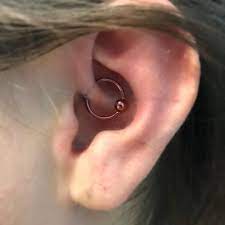Daith Pierced With A Freshly Anodised Titanium Bcr At Our Vicar Lane Studio Leeds City Centre Piercing Pokey Uk Leeds City Daith Piercing Anodized Titanium