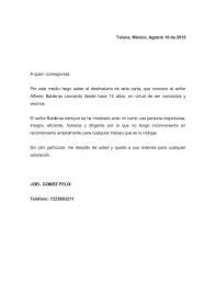 Carta De Recomendacion Personal