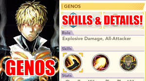This is a list of weapons that appear in final fantasy vii. Ssr Genos Skills Details One Punch Man The Strongest Youtube