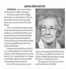 Obituary for Louise Jones Batten (Aged 98)