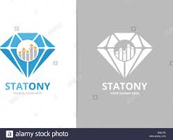 Vector Diamond And Graph Logo Combination Jewelry And