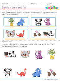 Juego de presentación para adolescentes y jóvenes 00729. Fichas De Memoria Para Ninos Estimulacion Cognitiva En Edufichas Com