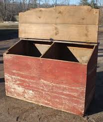 321a Large Antique Wooden Grain Bin W Divided Compartm Lot 321a Primitive Decorating Country Primitive Decorating Primitive Furniture