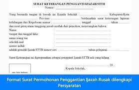 Info Sekolah Kita Rexxar Dokumen Format Surat Permohonan Penggantian Ijazah Rusak Dilengkapi Persyaratan Doc Pendidikan Kepala Sekolah Sekolah