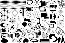 Atomic age cross stitch patterns. Mid Century Atomic Age Designs Vector Clip Art 162335 Illustrations Design Bundles