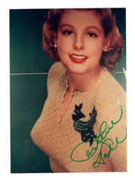 Arlene Dahl Signed 3 x 5 Photo