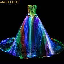 Purple glow in the dark flower pasties. Wedding Pregnancy Gown Night Glow In Dark Luminous Maternity Dress Annual Dinner 7 Variable Color Rainbow Fashion Evening Dress Aliexpress