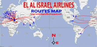 Routes Map El Al Israel Airlines Routes Map Route Map Map Route