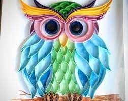 Eulen basteln ✓✓✓ ist ganz einfach mit unseren anleitungen ➤ ob hampelmann eule, eule aus wolle,. Minimalist Elephant Paper Quilling Art Eule Zeichnung Papier Quilling Quilling