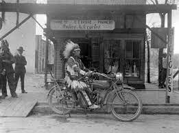 Classic An Indian On An Indian Indian Motorcycle Vintage Motorcycles Motorcycle Pictures