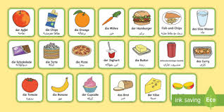 Verfeinern sie die abfrage, um alle wörter zu bekommen. Free Deutsch Arabische Gesundes Und Ungeseundes Essen Karten Zum Sortieren