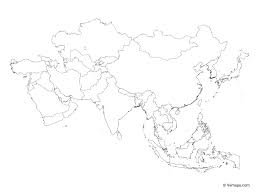 Outline Map Of Asia Free Vector Maps Asia Map Map Map Vector